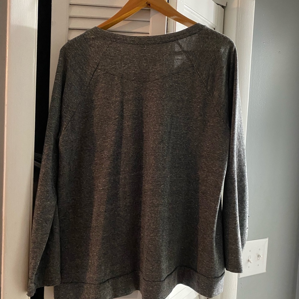 Holiday Crewneck Sweatshirt Top, 0X/14W - Picture 2 of 3